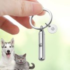 1pc Pet Cremation Pendant Urn Keychain Key Ring For Ashes Dog Cat Paw Print