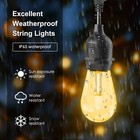 48ft String Lights Rgb Cafe Led String Lights W 15 S14 Bulbs Backyard Waterproof