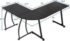 58 1in L-shape Corner Computer Desk Home Office Laptop Gaming Table Workstation