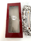 Arthur Court 1999 Aluminum Metal Bunny Rabbit Grapes Wall Thermometer In Box