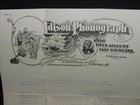 Early 1900 s Antique Edison Phonograph Customer Letter - 100  Original