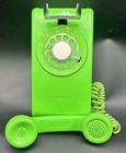 Vintage Mcm Stromberg Carlson Lime Bright Green Rotary Wall Telephone Tested