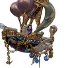 Cat Swan Kirks Folly Ship Of Dreams Charmer Ornament Gold Tone Enamel Crystals 