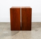 Mid Century Modern Speakers Klh Set Model 33 Walnut Audiophile Hifi Pair Vintage