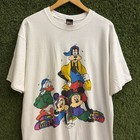 Vintage 90s Disney Mickey Minnie Mouse Donald Duck Pluto Workout T-shirt Mens Xl