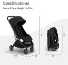 Uppababy Minu V3 Travel Stroller James Black Carbon Frame Open Box
