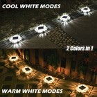 Solar Deck Lights Outdoor 2 Modes Led Dock Driveway Markers Light Waterproof    