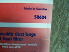 Genuine Eureka Paper Vacuum Bags Style Mega 58624  3 Disposable Bags   1 Filter