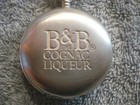 Rare Vintage Silver-toned  b b The Cognac Liquer  Quartz Pocket Watch With Chain