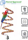 63in Bird Rope Perch Swing Toy Cotton Bungee Climbing With Bell For Parrots