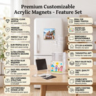 20 Pcs Diy Fridge Magnet Kit 2 2 0 16  Acrylic Square Clear Refrigerator Magnets
