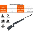 Air Rifle  177 Caliber Spring Powered Break Barrel 850  Fps W  200 Round Pellets