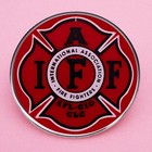 4 Fire Service Recognition Iaff Fire Fighters Union Pin Red Maltese Cross Brooch