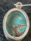 Sterling Silver Turquoise Oval Dangle Earrings Bezel Set Southwestern Style 925