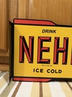 Nehi Soda Sign Ice Cold Bottle 2 Sided Vintage Style Wall Decor