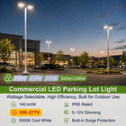 Led Parking Lot Light 300w 240w 200w Slectable Shoebox Area Light 5000k 100-277v