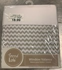 Trend Lab Grey Chevron Window Valance Gray white Cheveron 60  X 15  New Rare