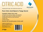 Citric Acid Powder - Food Grade Anhydrous 2kg