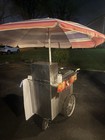 Food Trailer Concession Cart Bbq     Griddle  Steam Table  Fridge  Canopy Included