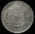 1889 Brazil 2000 Reis  917 Silver Coin - Pedro Ii  p0254 