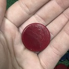 Vintage Crisloid  Bakelite Backgammon Checker Game Chips 30 Red Blue 4 Dice