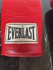  rare  Vintage Red Everlast Boxing Gloves 14oz Red black white 