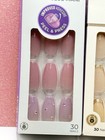 Kiss Impress No Glue Press-on Nails Manicure Medium Coffin Summer  lot Of 3 