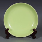 Rare Chinese Art Hand Painting Monochrome Glaze Porcelain Plate
