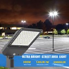 4 Pack 300w Led Parking Lot Light Outdoor  5000k Led Pole Light With Slip Fitter