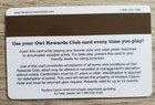 Hooters Casino Las Vegas Owl Rewards Club Black Slot Card - No Name