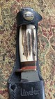 Linder 440 Skinner Stag Handle Stainless Solingen Germany With Leather Sheath