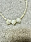 Vtg Golden Mother Of Pearl Mop   Oblong Beaded 12    Anklet 