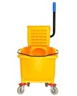Mop Bucket   Side Wringer Combo - Heavy Duty   Commercial Janitorial Cart W s   