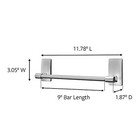  Hand Towel Bar Satin Nickel With 4 Water Resistant  Strips  9  Hand Towel 1