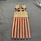 Vintage Large Hand Carved African Ashanti baule Wood Figural Comb Ghana 18 x5   