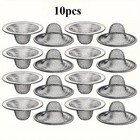 10 Pcs Stainless Steel Sink Strainer - Mesh Drain   Hair Catcher For Bathroom