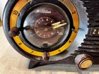 Mcm Brown Vintage 1952 Zenith Delux Owl Eyes Bakelite Tube Radio Parts Or Repair
