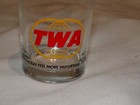 Vintage Twa Airlines 3 5  Highball Glass Tumbler Airline Made In France