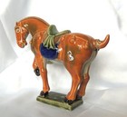 Chinese Tang Dynasty Style Imperial Sancai Tri-glaze War Horse Figurine D  cor