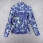 Nike Pro Warm Dri Fit 1 4 Zip Pullover Women Medium Blue Geometric New  65