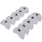 10pcs Wedges Iron Club Protective Headcover Soft Golfs Iron Club Head Cover