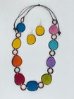 Handmade Tagua Nut Set Necklace And Earrings 