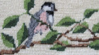 Vintage Finished Birds Petit Point Needlepoint Suitable For Pillow Framing 14x8 