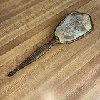 Antique vintage Art Nouveau Silver Tone Floral Vanity Hair Brush Veryornate Read