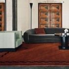 Hand Tufted Area Rug Burgundy Geometric Modern Minimalist Living Room Carpet