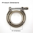 Titanflowracing  2 5  Universal Titanium V-band Assembly  2 Flanges And 1 Clamp 