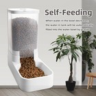 Gravity Automatic Dogs Cats Pets Animals Food Feeder Dispenser Large Capacity