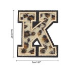 3 X Letters K Patches Leopard Iron-on Letters Patch For Clothing Repair