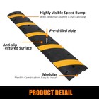 2pcs Portable Rubber Speed Bumps For Road 2 Channel Modular 25000lbs Speed Bumps