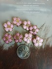  Lot Of 8    20mm Designer Stamped Chanel Button Replacement Gold Tone 